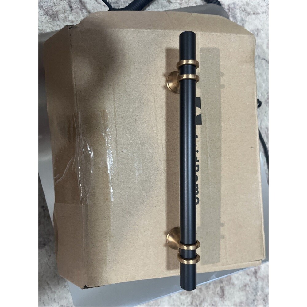 10 Pack 5 Inch(128mm) Champagne Bronze and Matte Black Kitchen Cabinet Handles